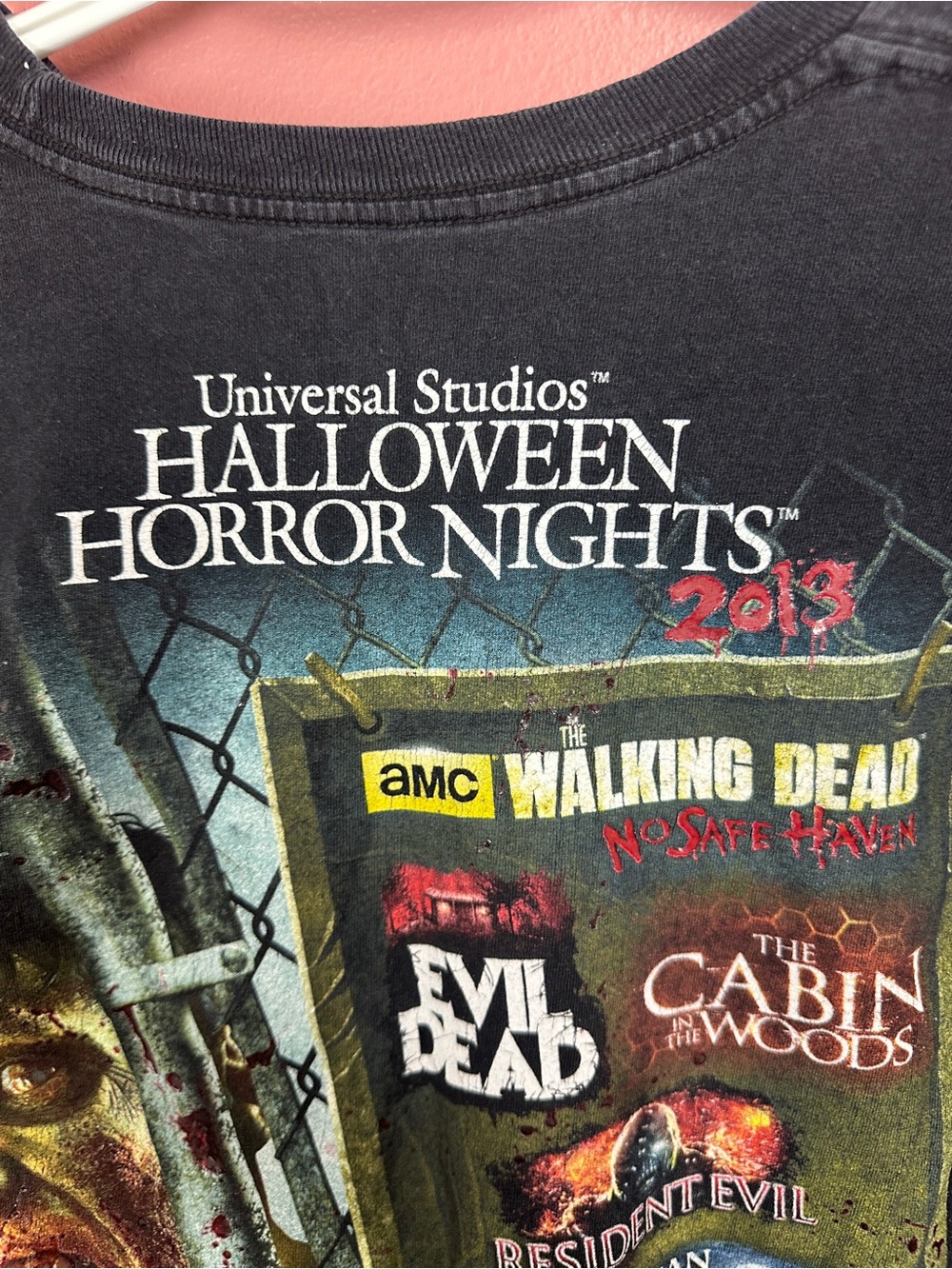 Universal Studios Halloween Horror Nights 2013 Cut Off Cropped T-Shirt XL Movies - Picture 7 of 8